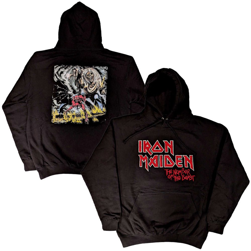 IRON MAIDEN アイアンメイデン (結成 50周年 ) - Number Of The Beast Vintage Logo Faded Edge Album / バックプリントあり / パーカー・スウェット / メンズ - PGS